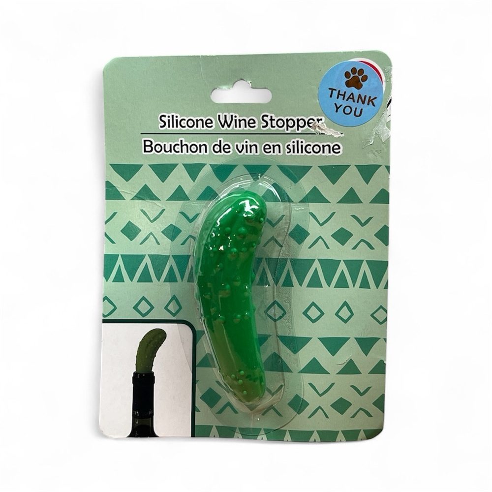 New Green Silicone Pickle Wine Stopper - Home Party Supplies